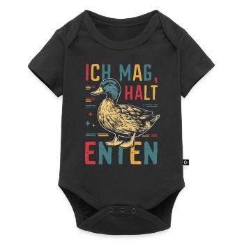 Mallard, Duck, Duck, Dark Duck, Bird - Baby Premium short-sleeve bodysuit - black - Front