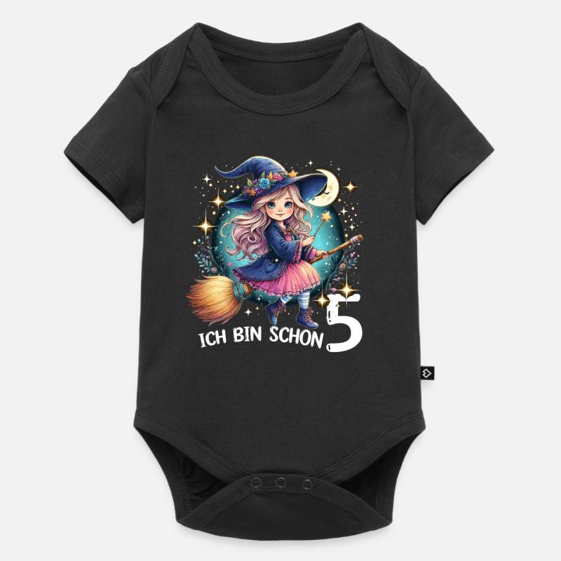 Ich Bin Schon 5 - Baby Premium Kurzarmbody - Schwarz