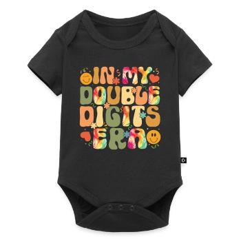 Double Digit Birthday Decoration Girls 10 - Baby Premium short-sleeve bodysuit - black - Front