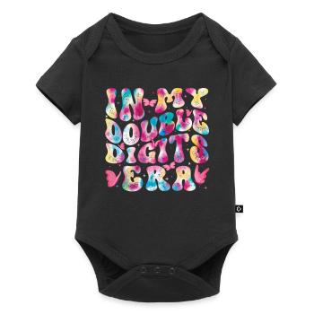 Double Digit Birthday Decoration Girls 10 - Baby Premium short-sleeve bodysuit - black - Front