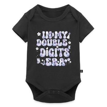 Double Digit Birthday Decoration Girls 10 - Baby Premium short-sleeve bodysuit - black - Front