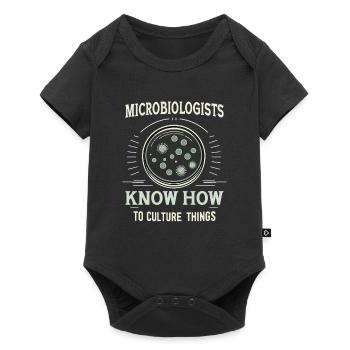 Microbiologist Microbiology Lab Staph Biology - Baby Premium Kurzarmbody - Schwarz - Vorne