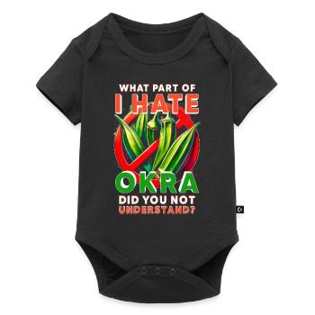 Okra Hater - Baby Premium short-sleeve bodysuit - black - Front