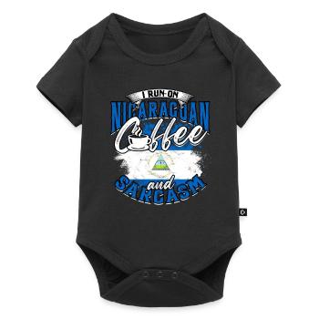 Nicaragua Coffee and Sarcasm Nicaragic - Baby Premium short-sleeve bodysuit - black - Front
