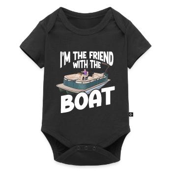 Pontoon Boat Pontoon Captain - Baby Premium short-sleeve bodysuit - black - Front
