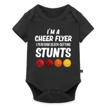 Je suis une pom-pom girl, je défie la mort à cause de ça - Body à manches courtes Premium Bébé - noir - Devant
