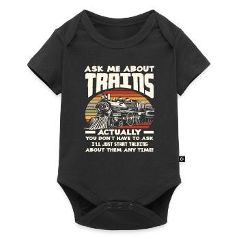 Train Trains Passion Train Driver - Baby Premium short-sleeve bodysuit - black - Front