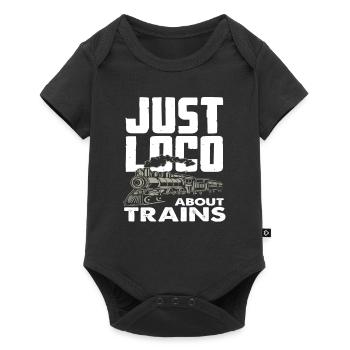 Locomotive Train Trains Hobby Train Spotter - Baby Premium short-sleeve bodysuit - black - Front