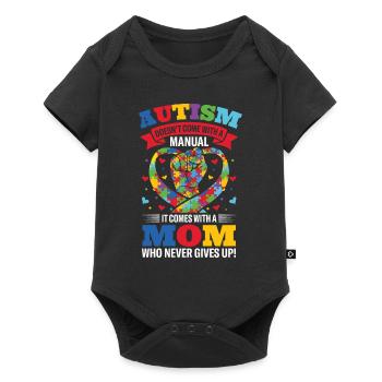 Autisme maman sensibilisation jour cadeau autiste - Body à manches courtes Premium Bébé - noir - Devant