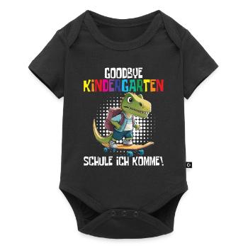 School Enrollment Dino Back to School - Baby Premium short-sleeve bodysuit - black - Front