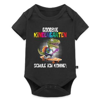 School Enrollment Dino Back to School - Baby Premium short-sleeve bodysuit - black - Front