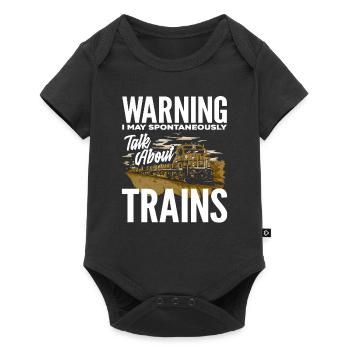 Train Trains Hobby Train Spotter Railway Lover - Baby Premium short-sleeve bodysuit - black - Front