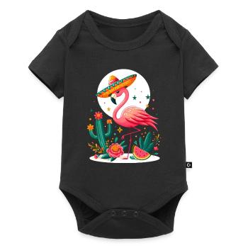 Cinco de Mayo Flamingo - Baby Premium short-sleeve bodysuit - black - Front