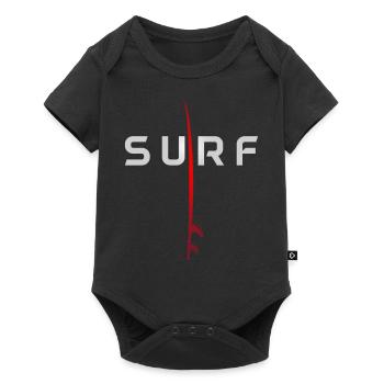 Surfing Vintage Surfer Gift - Baby Premium short-sleeve bodysuit - black - Front