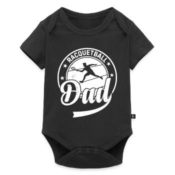 Papa de racquetball Papa joueur de racquetball - Body à manches courtes Premium Bébé - noir - Devant