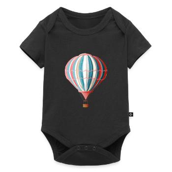 Colorful Hot Air Balloon Adventure Graphic - Baby Premium short-sleeve bodysuit - black - Front