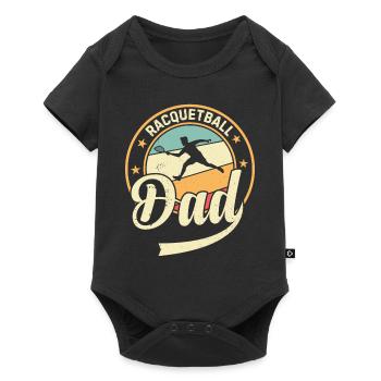 Joueur de racquetball Daddy - Racquetball Dad - Body à manches courtes Premium Bébé - noir - Devant