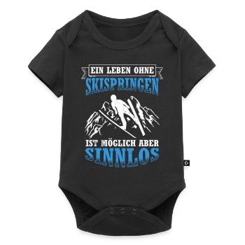 Ski Jumping Ski Flying Competition Winter Sports Skisp - Baby Premium short-sleeve bodysuit - black - Front