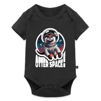 Otter Space Astronaut Space Otter Sea Otter - Baby Premium short-sleeve bodysuit - black - Front