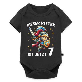 Birthday Gift 7 Years Birthday Boy - Baby Premium short-sleeve bodysuit - black - Front