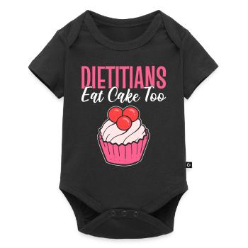 Lustiger Ernährungsberater Ernährungscoach - Baby Premium Kurzarmbody - Schwarz - Vorne