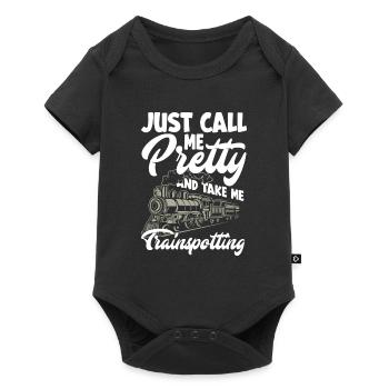 Funny Train Lover Trains Locomotive Gift - Baby Premium short-sleeve bodysuit - black - Front