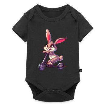 Rouleau de lapin - Body à manches courtes Premium Bébé - noir - Devant