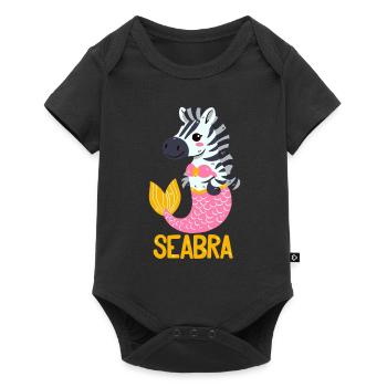 Sea Zebra Pun - Baby Premium short-sleeve bodysuit - black - Front