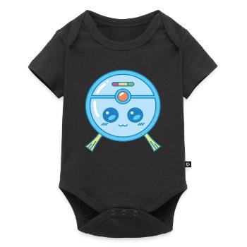 Cute Robot Vacuum Cleaner Kawaii - Baby Premium short-sleeve bodysuit - black - Front