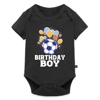 Geburtstagsbuldenfußballspieler Bday Team Party - Baby Premium Kurzarmbody - Schwarz - Vorne
