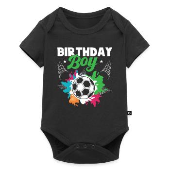 Geburtstagsbuldenfußballspieler Bday Team Party - Baby Premium Kurzarmbody - Schwarz - Vorne