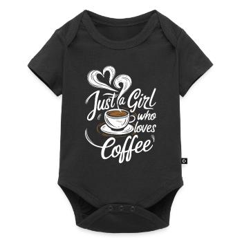 Just A Girl Who Loves Coffee Coffee Lover - Baby Premium short-sleeve bodysuit - black - Front