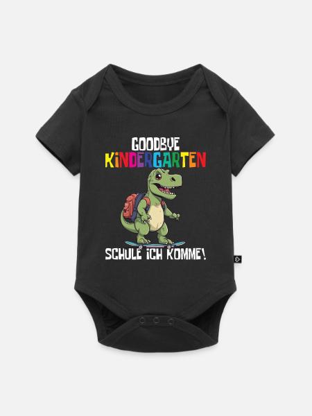 School Enrollment Dino Back to School - Baby Premium short-sleeve bodysuit - black