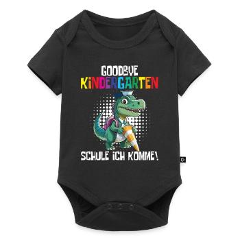 School Enrollment Dino Back to School - Baby Premium short-sleeve bodysuit - black - Front