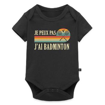 Je Peux Pas J'ai Badminton Bad Joueur de Badminton - Body à manches courtes Premium Bébé - noir - Devant