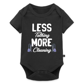 Less talking, more cleaning, funny housekeeper, - Baby Premium short-sleeve bodysuit - black - Front