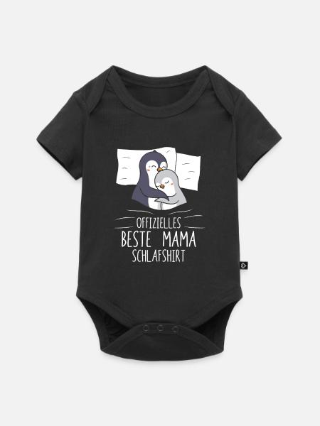 Offizielles Beste Mama Schlafshirt - Premium kortærmet baby-body  - sort