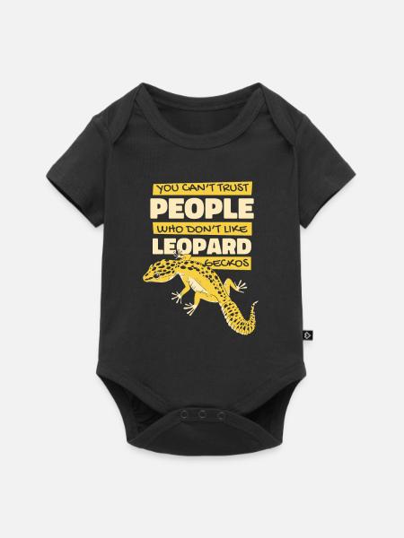 Non ci si può fidare delle persone a cui non piacciono i gechi leopardo - Baby Premium kortärmad bodysuit - svart