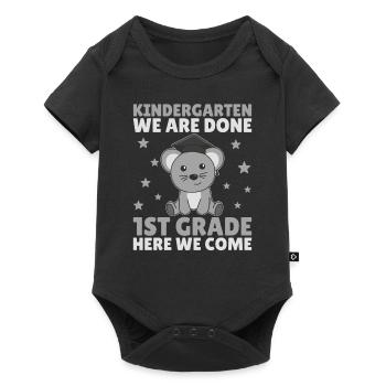 Kids Kindergarten graduate Maus 1st grade - Baby Premium Kurzarmbody - Schwarz - Vorne