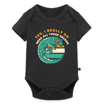 J’ai vraiment besoin de tous ces geckos gekkota léopard - Body à manches courtes Premium Bébé - noir - Devant
