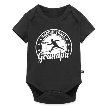 Racquetball Grandpa Racquetball Player Grandpa - Baby Premium Kurzarmbody - Schwarz - Vorne