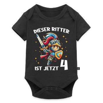Birthday Gift 4 Years Birthday Boy - Baby Premium short-sleeve bodysuit - black - Front