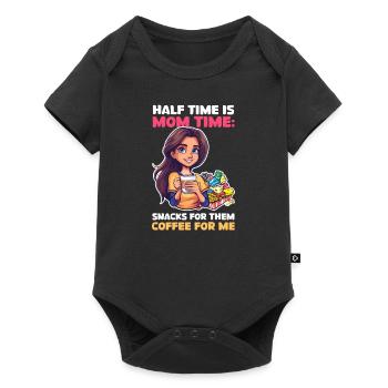 Volleyball Mom Snacks for Them, Coffee for Me - Baby Premium short-sleeve bodysuit - black - Front