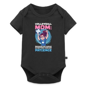 Volleyball Mom My Serve Better Than My Patience - Baby Premium short-sleeve bodysuit - black - Front