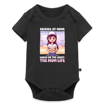 Volleyball Mom Referee at Home, Coach on the Court - Baby Premium short-sleeve bodysuit - black - Front