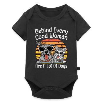 Behind Every Good Woman Are A Lot Of Dogs - Baby Premium short-sleeve bodysuit - black - Front