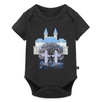 Castle, Castle, Ghosts, Ghosts, Halloween, Nature - Baby Premium short-sleeve bodysuit - black - Front