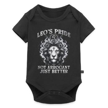 Horoscope Lion Fierté du Lion - Body à manches courtes Premium Bébé - noir - Devant