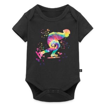 Speed skater Sportswoman Speed Skating - Baby Premium short-sleeve bodysuit - black - Front