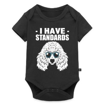 I Have Standards Hundewanderer - Baby Premium Kurzarmbody - Schwarz - Vorne